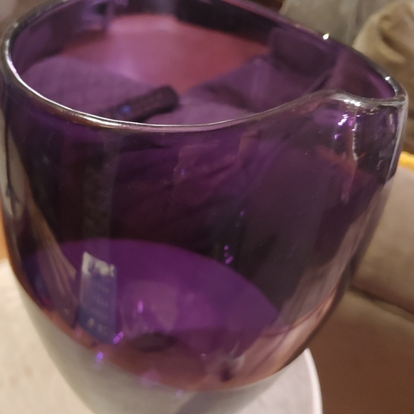 Accents Large Partylite Purple Hurricane Candle Holder Poshmark